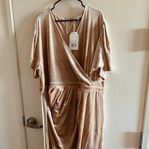 NWT Ivy City Co Lillie Dress in Champagne Velvet 5x